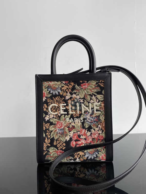 Replica New Celine Cabas Triomphe Mini Embroidered Shopping Bag Messenger Bag